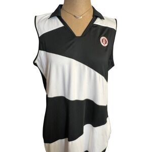 TAIL pickleball tennis golf unlined dress XL country club sleeveless black/white